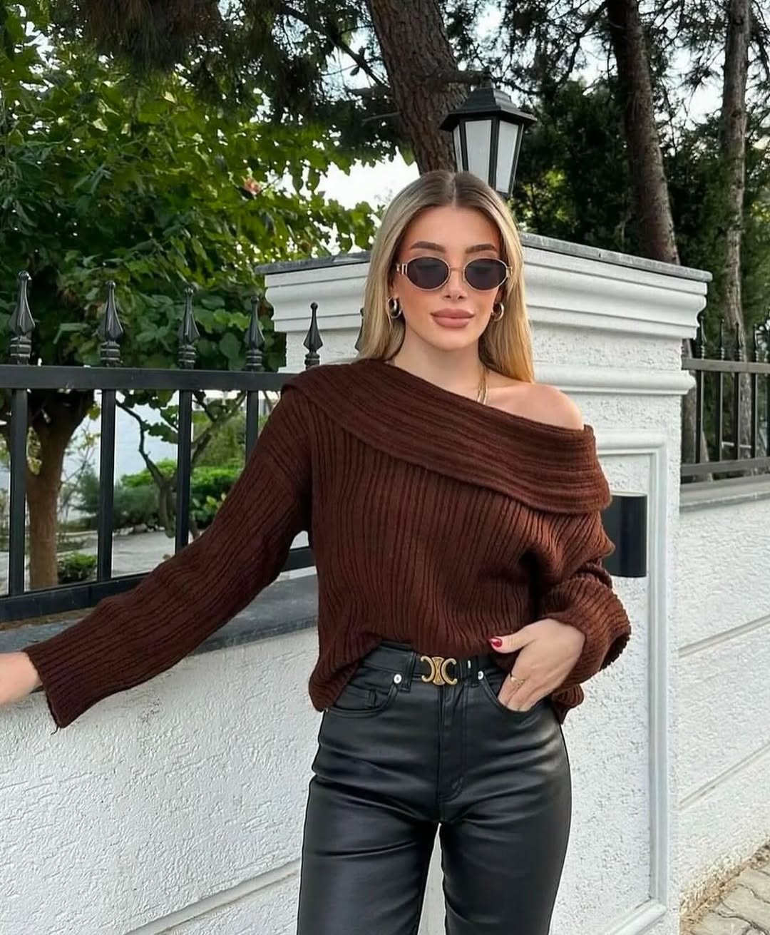 Off shoulder sweater