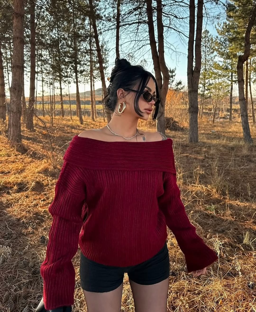 Off shoulder sweater