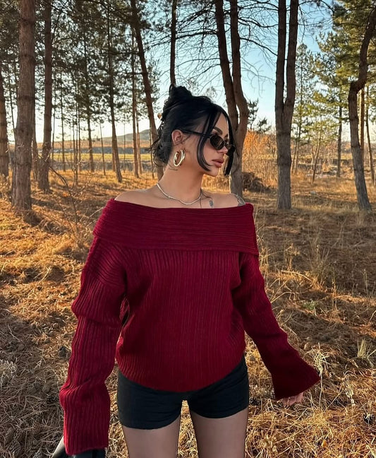 Off shoulder sweater